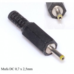 Mufa Alimentare Tata DC 0,7 x 2,5 mm Mufa Alimentare Tata DC 0,7 x 2,5 mm
