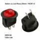 Buton cu Led Rosu 23mm-220V / 2C