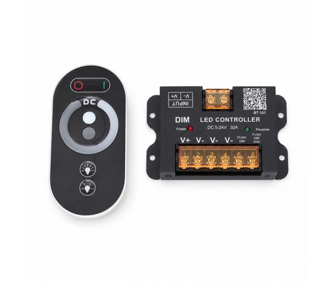 Controler LED DIM 5-24V 30A Bluetooth pentru Banda LED Monocolor BT101