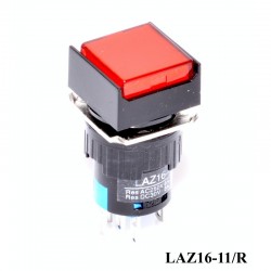 Push Buton Patrat Rosu 12V - 16mm Push Buton Patrat Rosu 12V - 16mm