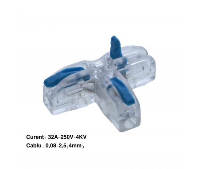 Conector Albastru T11P de Cablu