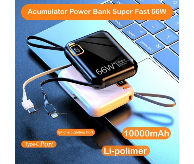 Baterie Externa 66W Super Fast PD / Power-Bank 10000mAh / TR962