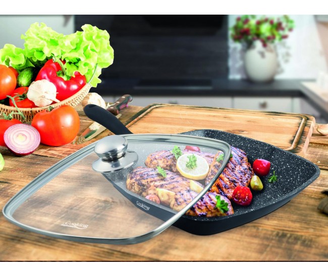 TIGAIE GRILL ALUMINIU + CAPAC 28 x 4.5 CM ,