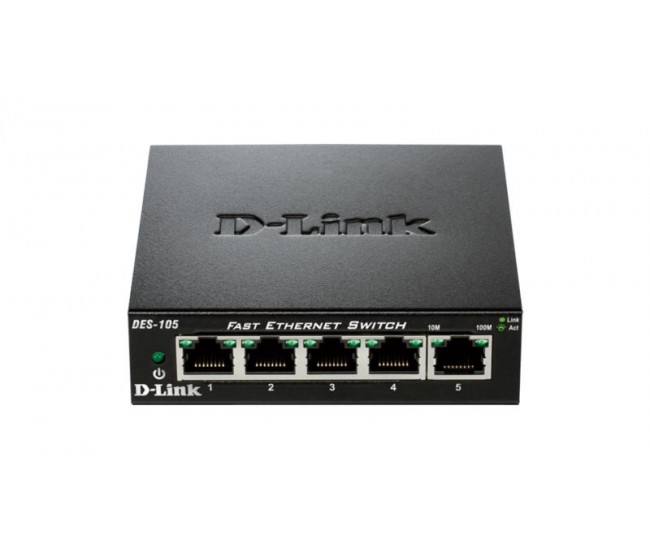 Switch D-Link DES-105, 5 port, 10/100 Mbps