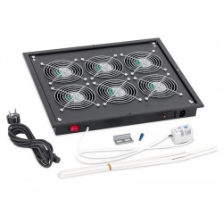 Panou ventilatie Triton pentru rack de podea 19", 6 ventilatoare