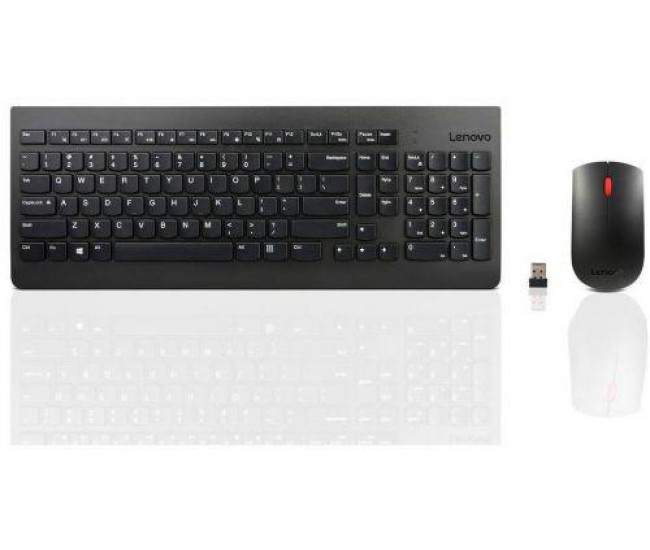 Kit Tastatura si mouse Lenovo Essential, Wireless, negru