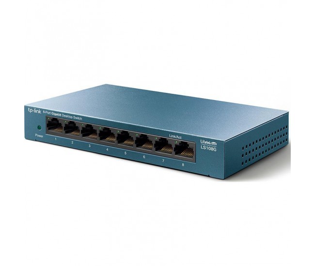 Switch TP-LINK LS108G, 8 port, 10/100/1000 Mbps