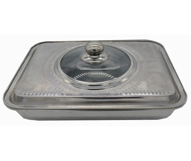 TAVA CUPTOR CU CAPAC, INOX ,35*26*7CM, VANORA HOME