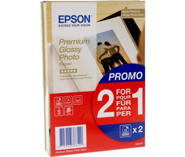 Hartie foto Epson S042167, dimensiune 10x15cm, 80 coli, tip premium