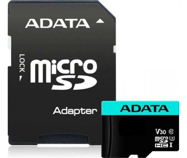 Card de Memorie MicroSD ADATA 256GB, Adaptor SD, Class 10