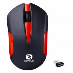 Mouse Serioux wireless, Drago 300, 1000dpi, rosu, baterie AA inclusa,