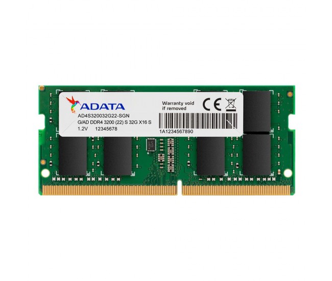 Memorie RAM notebook Adata, SODIMM, DDR4, 8GB, CL22, 3200Mhz