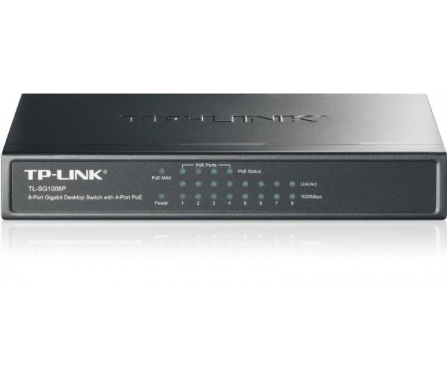 Switch TP-Link TL-SG1008P, 8 port, 10/100/1000 Mbps