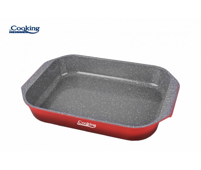 TAVA ALUMINIU CU ACOPERIRE CERAMICA 39.5x26 CM, RED LINE, COOKING