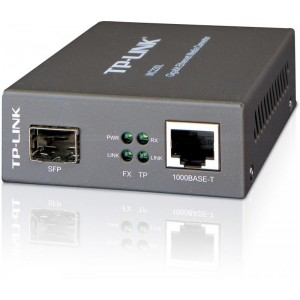 Switch media convertor TP-Link, 2 porturi (1xSFP Gigabit, 1x10/100/1000 Mbps