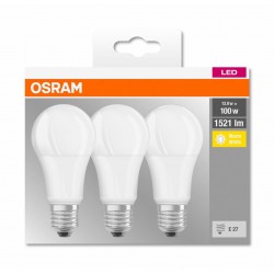 Set 3 becuri Led Osram, E27, 14W, 1521 lumeni, lumina