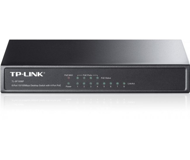 Switch TP-Link TL-SF1008P, 8 port, 10/100 Mbps