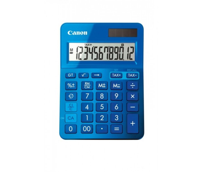 Calculator birou Canon LS123KBL albastru, 12 digiti, ribbon, display LCD