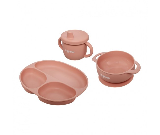Set diversificare 3 piese silicon : bol , farfurie si