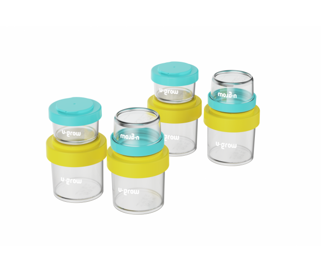 Set 8 recipiente cu capac pentru stocare hrana copii ,