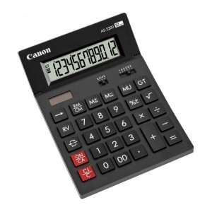 Calculator birou Canon AS2200, 12 digiti, display LCD, alimentare solara