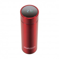 TERMOS INOX 450 ML, CU INDICATOR LED PENTRU TEMPERATURA, ROSU,
