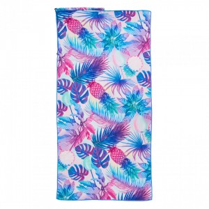 Beach Towel with bagpack 70x140 cm Material : 100% Polyester,