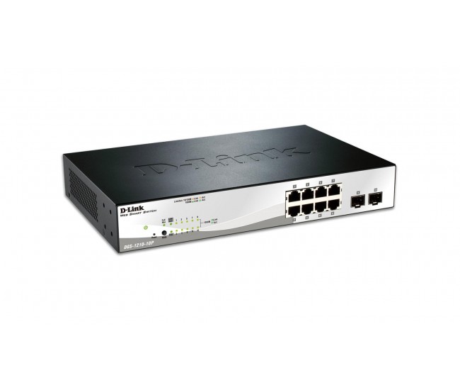 Switch D-Link DGS-1210-10P, 8 port, 10/100/1000 Mbps