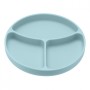 Farfurie compartimentata din silicon cu ventuza, blue, U-Grow