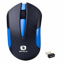 Mouse Serioux wireless, Drago 300, 1000dpi, albastru, baterie AA inclusa,