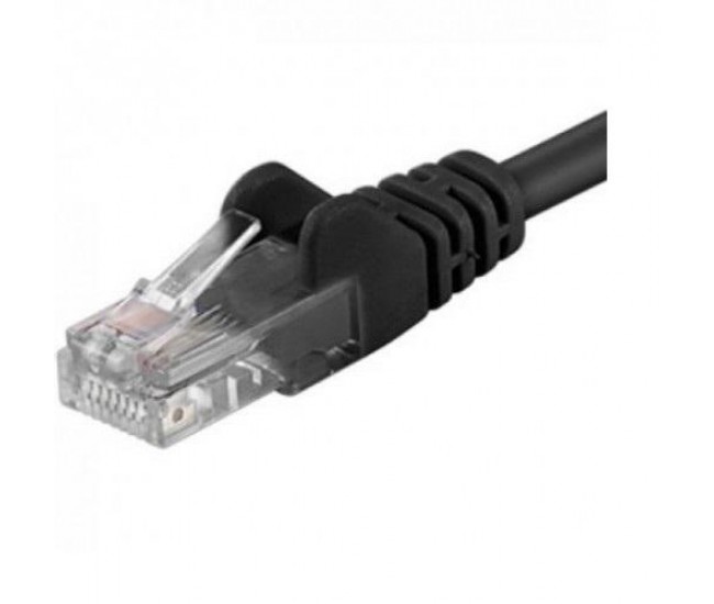 Patchcord UTP RJ45-RJ45 Cat.6 0.5m negru, UTP-6-0.5-BK, pachcord din cupru