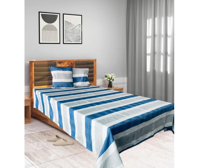 SET CUVERTURA PAT KS 200X220CM ZIA BLUE