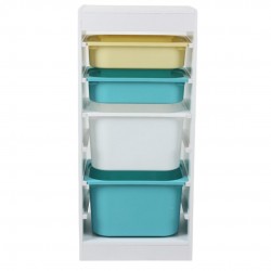 Raft depozitare cu 4 cosuri colorate, U-Grow