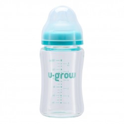 Biberon de sticla180 ml+2 tetine, U-Grow