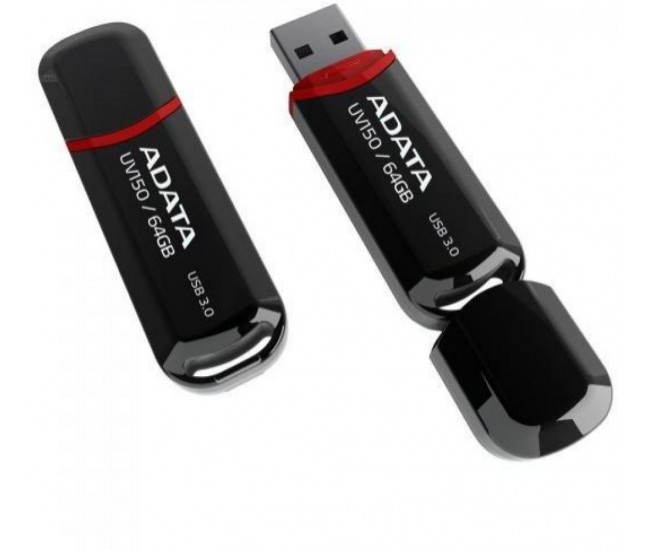 Memorie USB Flash Drive ADATA UV150, 64Gb, USB 3.0, negru