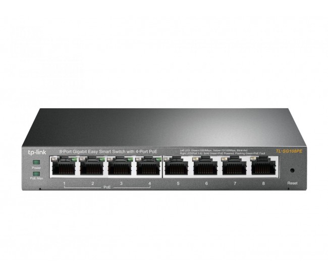 Switch TP-LINK TL-SG108PE, 8 port, 10/100/1000 Mbps