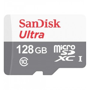 Card de Memorie Kingston MicroSDXC, 128GB, Adaptor SD, Class 10