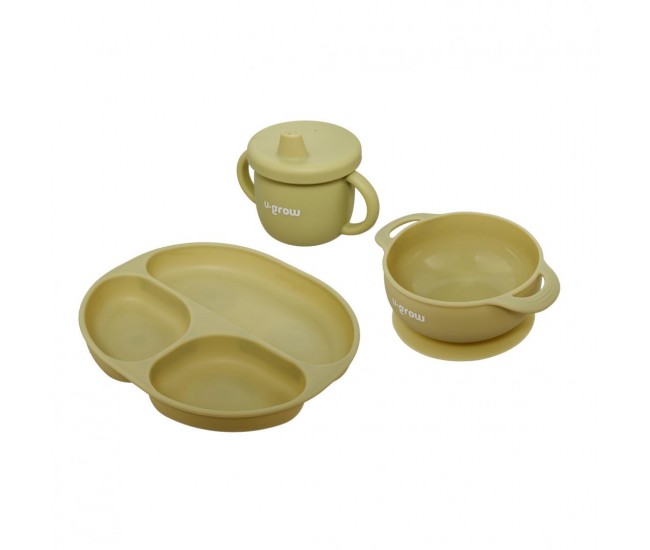 Set diversificare 3 piese silicon : bol , farfurie si
