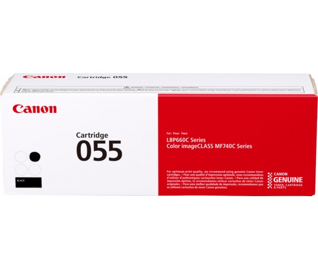 Toner Canon CRG055 black, capacitate 2.3k pagini, pentru LBP66x, MF74x.