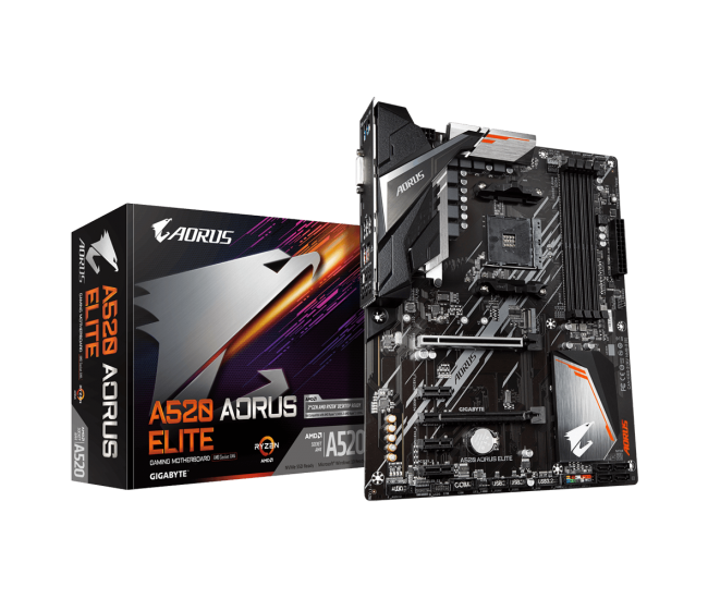 Placa de baza Gigabyte A520 AORUS ELITE, Socket AM4
