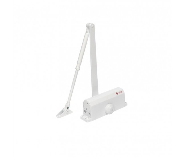 Amortizor hidraulic cu brat SA-6033AW-wh, alb; Pentru: usi cu greutatea