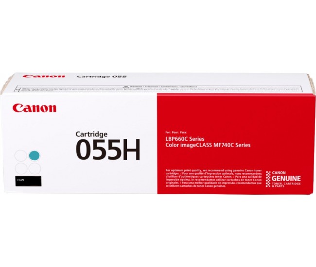 Toner Canon CRG055HC Cyan, High Yeld capacitate 5.9k pagini, pentru