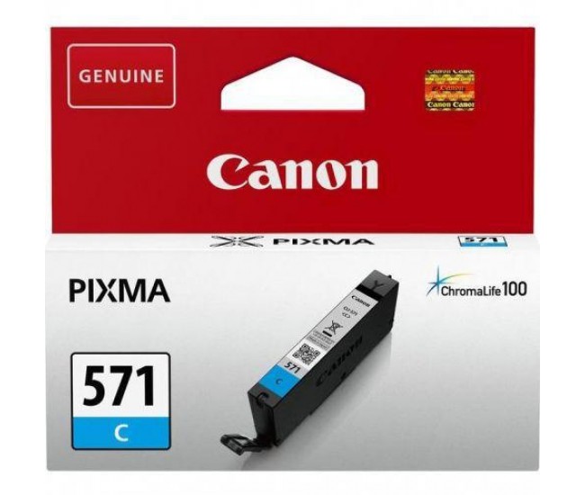 Cartus cerneala Canon CLI-571C, cyan, capacitate 7ml, pentru Canon Pixma