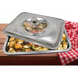 TAVA  CUPTOR CU CAPAC, INOX, 39x29x7, VANORA HOME TAVA  CUPTOR CU CAPAC, INOX, 39x29x7, VANORA HOME