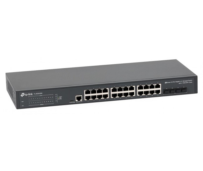 Switch TP-Link TL-SG3428X, Jetstream, managed L2+, 24× 10/100/1000 Mbps RJ45,