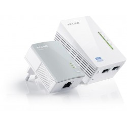 TP-Link, Adaptor PowerLine 300Mbps, Extender Wireless AV600 KIT, HomePlug AV,2