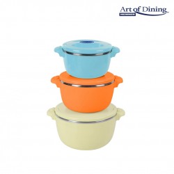 SET 3 CASEROLE TERMICE 2+4+6L,BELLY BEIGE, ART OF DINING BY