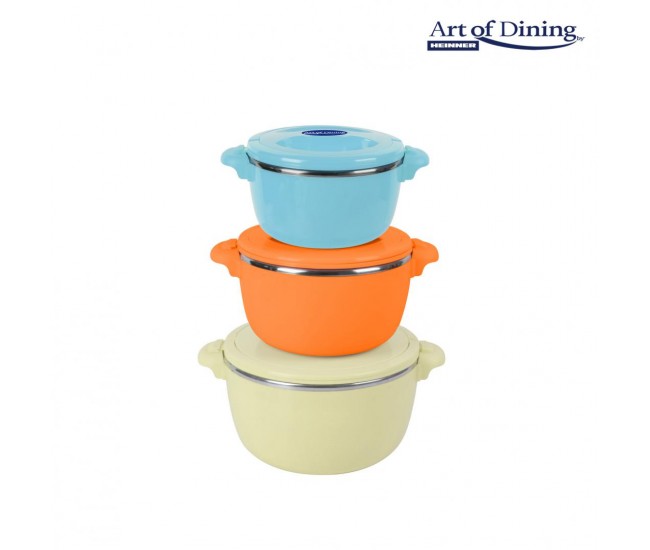 SET 3 CASEROLE TERMICE 2+4+6L,BELLY BEIGE, ART OF DINING BY