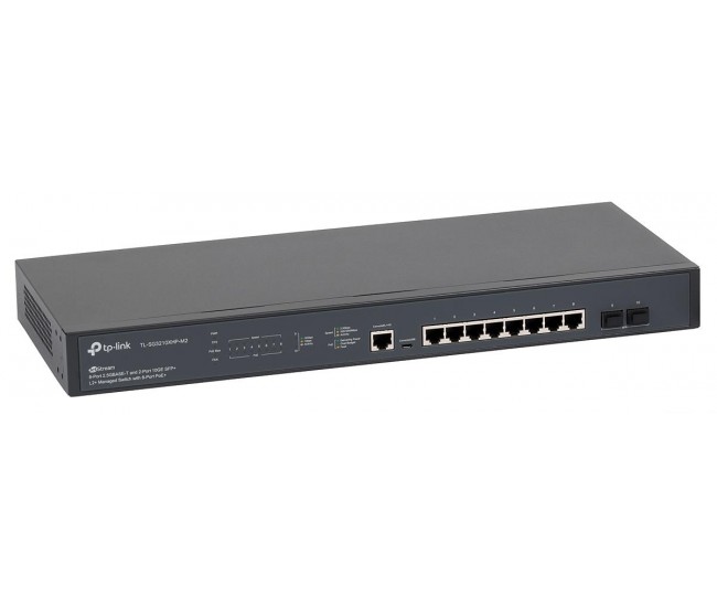 Switch TP-Link TL-SG3210XHP-M2, 8 porturi 2.5G, 8× 100/1000/2500 Mbps RJ4,