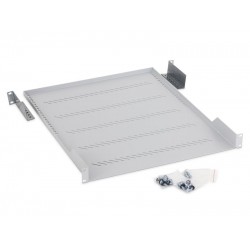 Raft fix perforat Triton 19" 1U/550 capacitate incarcare 40kg, gri